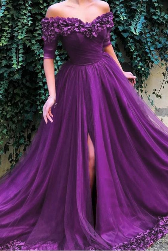 Luxury Off Shoulder Sweetheart Prom Dress with Appliques Party Gown   cg16823