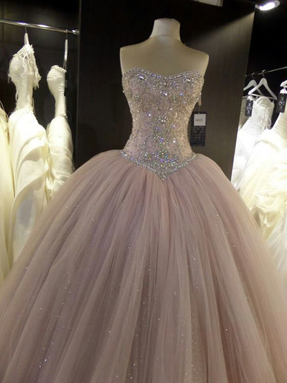 Ballkleid Ballkleider Tüll Spitze Applikationen cg16835