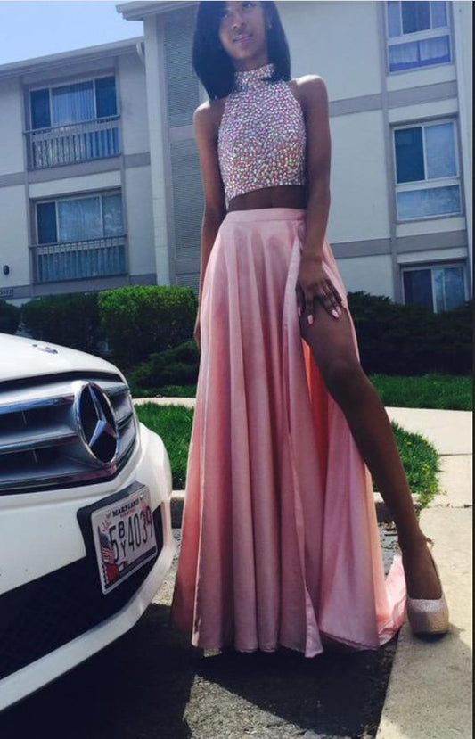 Beautiful A Line pink Long Prom/Evening Dress    cg17026