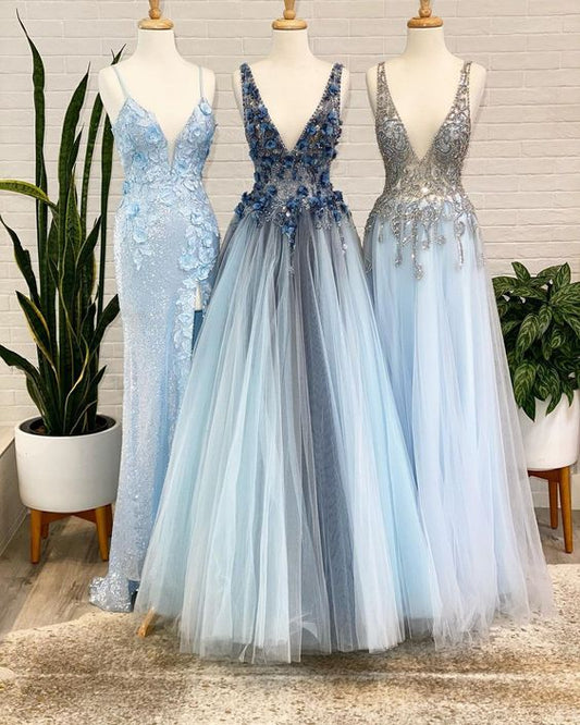 A line long tulle Prom Dresses    cg17360