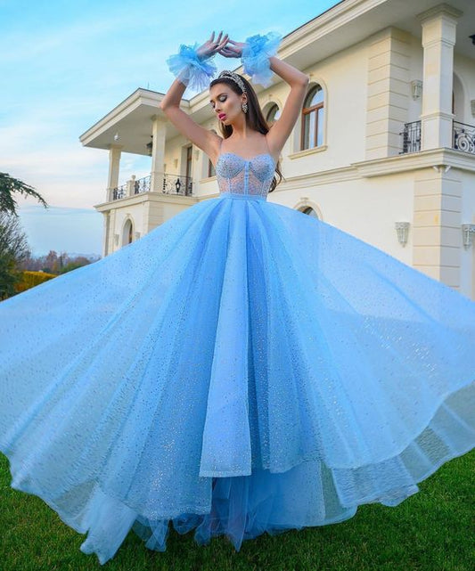 long prom dress priness tulle dress formal dress    cg17396