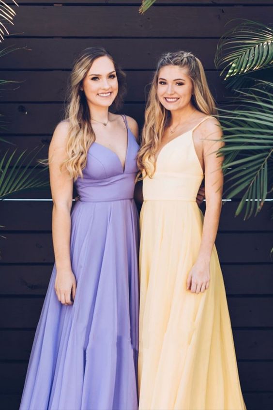 Simple A-line Long Prom Dresses   cg17578
