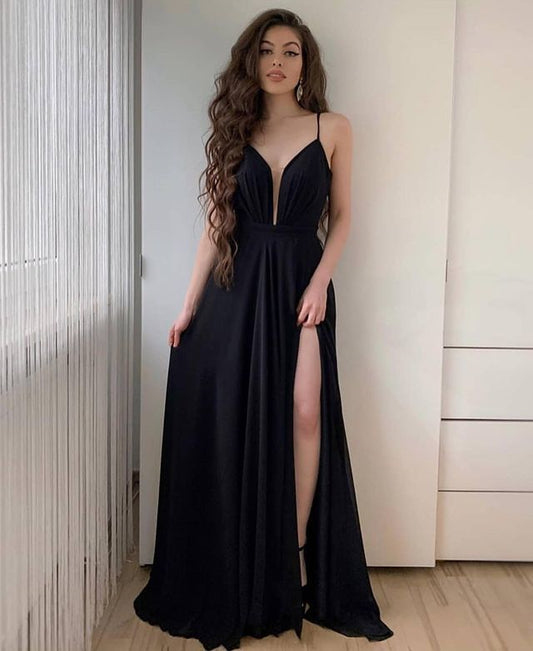 Charming V-Neck A-Line Prom Dresses,Long Prom Dresses,Cheap Prom Dresses   cg17816