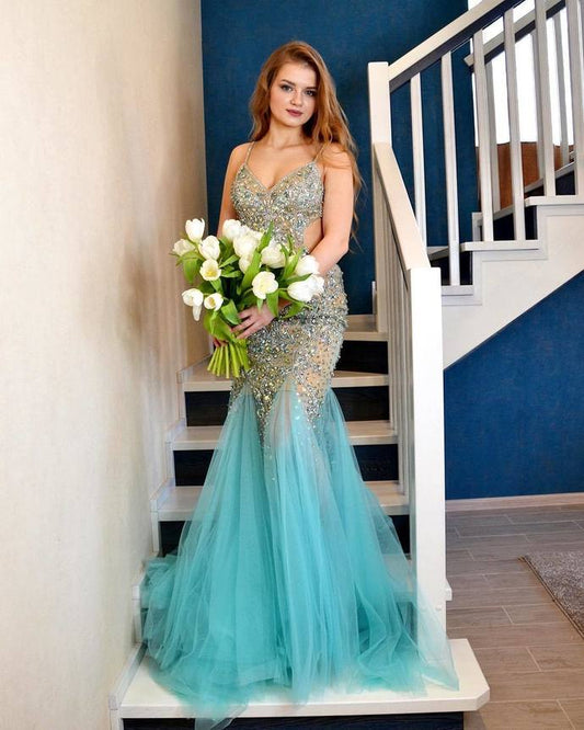 Handmade Beaded Long Formal Party Dress Prom Dress    cg17856