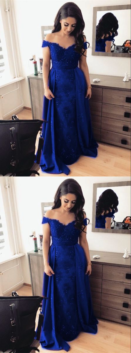 royal blue mermaid prom dresses    cg17886