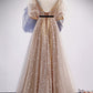 Cute tulle long prom dress A line evening dress    cg17963