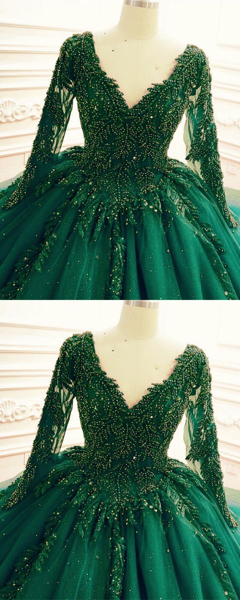 Green Wedding Dresses Ball Gown prom dress   cg18031