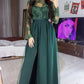 Stylish lace long sleeve prom dress lace evening dress   cg18050