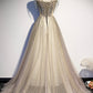 STYLISH TULLE LONG PROM DRESS A LINE EVENING DRESS     cg18175