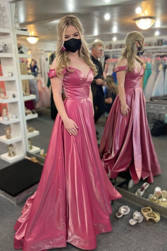 Princess A-line Off the Shoulder Long Formal Dress Prom Dress with empire waistline   cg18190