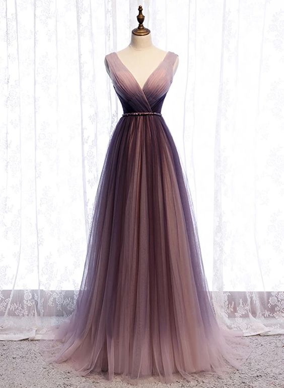 Spring Long V Neck A Line Dress Halter Beaded Evening Dress prom dresses   cg18279