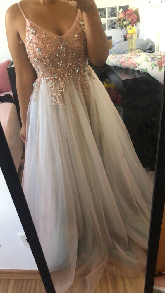 Rosewood Tulle Long Prom Dress with Beaded Bodice   cg18289