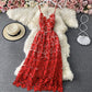 Stylish v neck lace dress A line party dress Long Prom Dress,Sexy Party Dresses   cg18614