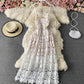 Stylish v neck lace dress A line party dress Long Prom Dress,Sexy Party Dresses   cg18614