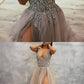 Charming Tulle Evening Dress, High Slit Prom dress cg1909
