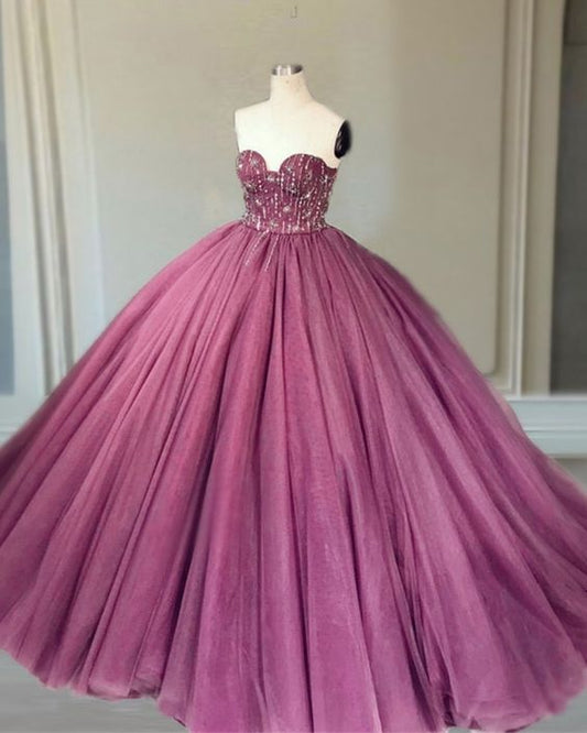 Gorgeous rose pink ball gown quinceanera dresses for sweet 16 Prom Dresses    cg19182