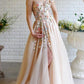 Cute One Shoulder Lace Flower Long Cheap Evening Prom Dresses, Evening Party Prom Dresses   cg19704