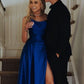 long prom dress, straps prom dresses, evening prom dresses    cg19827