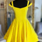 A-Line Short Satin Homecoming Dress    cg20008