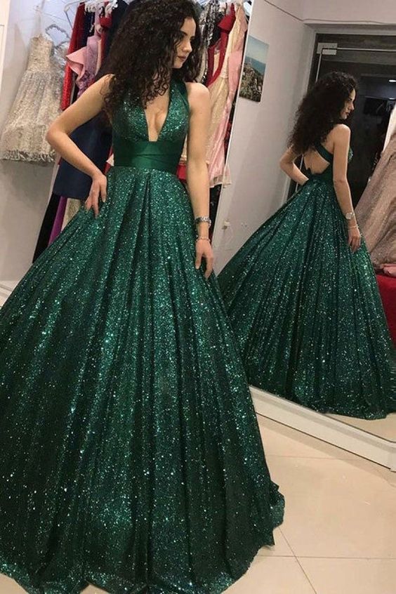 Green ball gown,Prom dress,Green wedding dress    cg20105