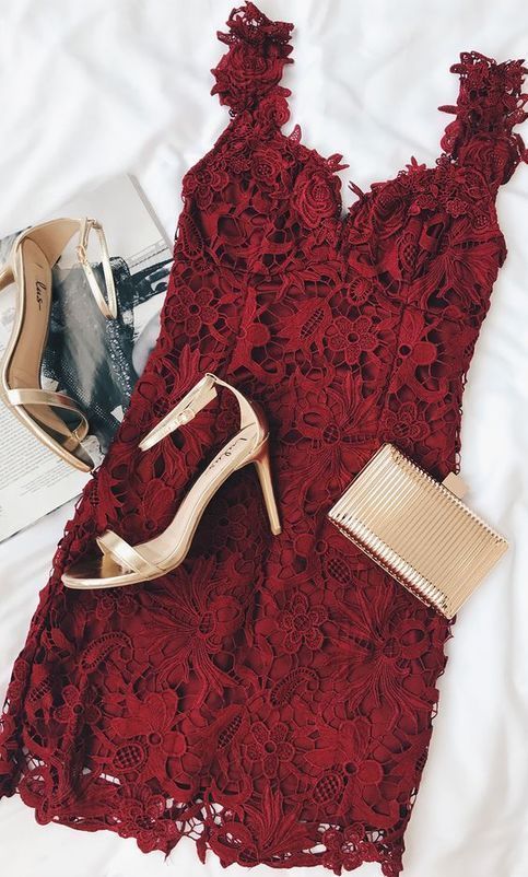 A Line Lace Cute homecoming Dress, Burgundy Short Party Dress, 2019 Gowns  cg2013