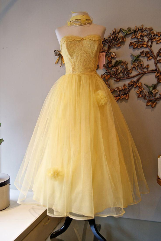 Princess yellow prom dresses evening gown   cg20174