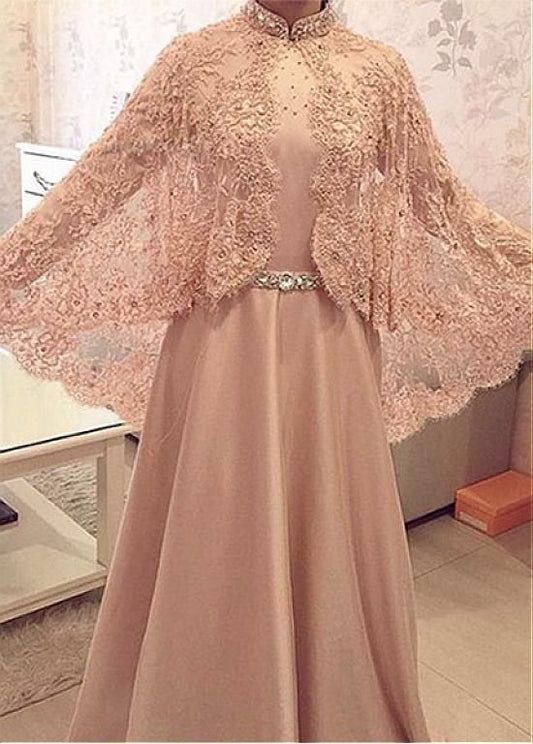 Attractive Tulle Illusion High Neckline Women's Jacket With Beaded Lace Appliques prom dresses    cg19210