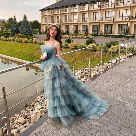 Tulle Prom dress, Long evening dress,prom dresses    cg20271