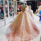 Long pink ball gown long evening drress Prom Dresses   cg20323