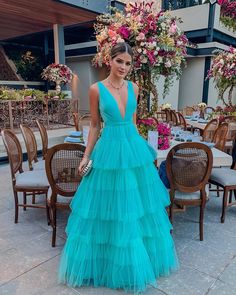 A-Line Floor-Length tulle Prom Dress  cg20352