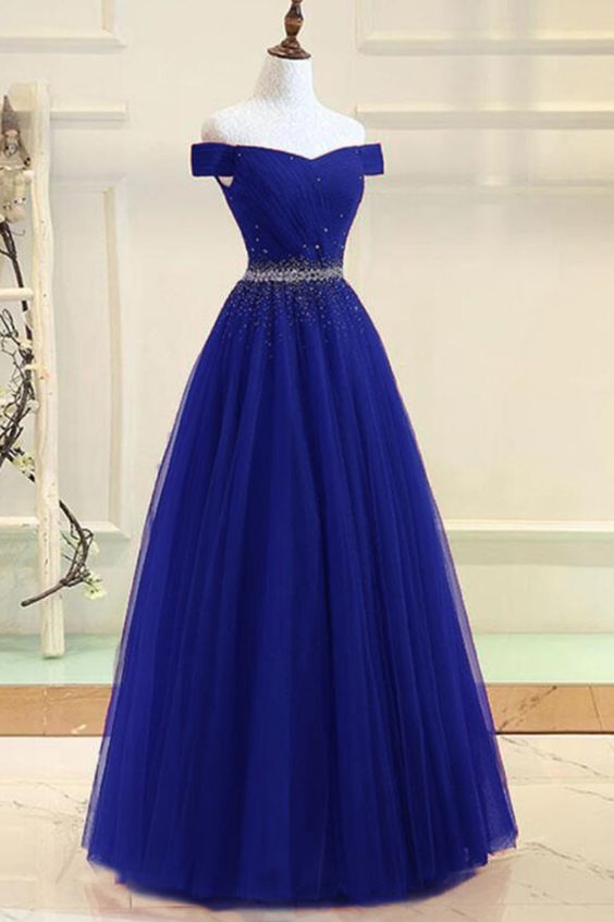 royal blue prom dress for girls    cg20401