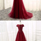 Tulle Prom Dress,V Neck Dress,Formal Gowns,Long Evening Dress cg2041