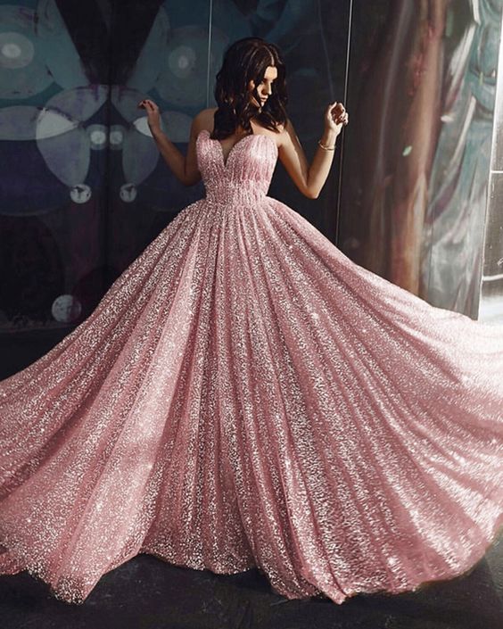 Sparkly pink prom dresses 2021    cg20484