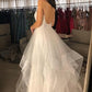 V Neck White Prom Dresses    cg20650