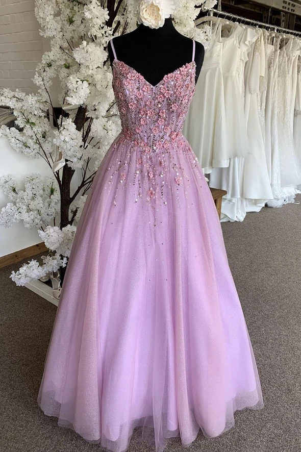 Lovely v neck lace appliqué prom dress evening dress    cg21106