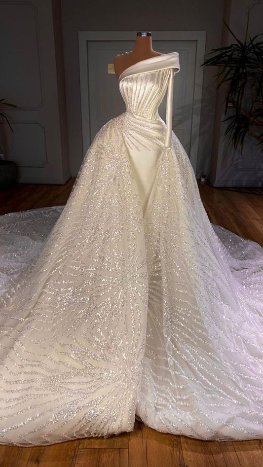 white prom dress, ball wedding dress    cg21184