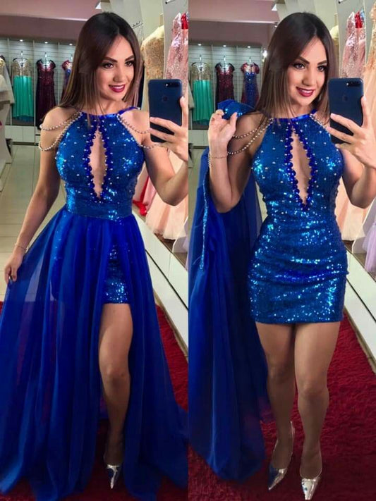 Blue Prom Dresses Formal Evening Party Dress    cg21196