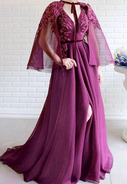 purple Prom Dresses evening dress    cg21239