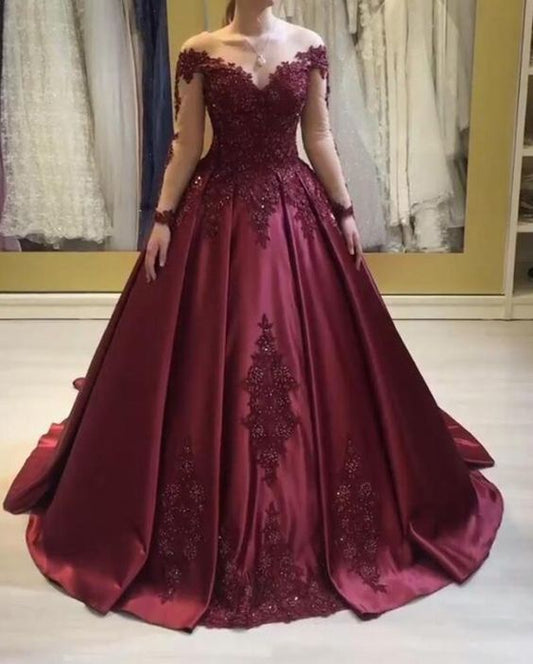 burgundy wedding prom dress    cg21308