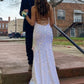 mermaid sequined long prom dress with lace up back    cg21460