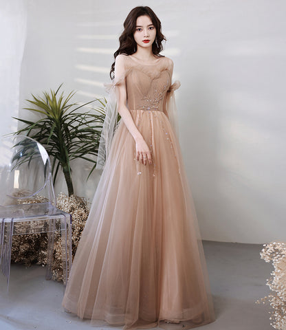 CUTE TULLE SEQUINS LONG A LINE PROM DRESS EVENING DRESS     cg21507