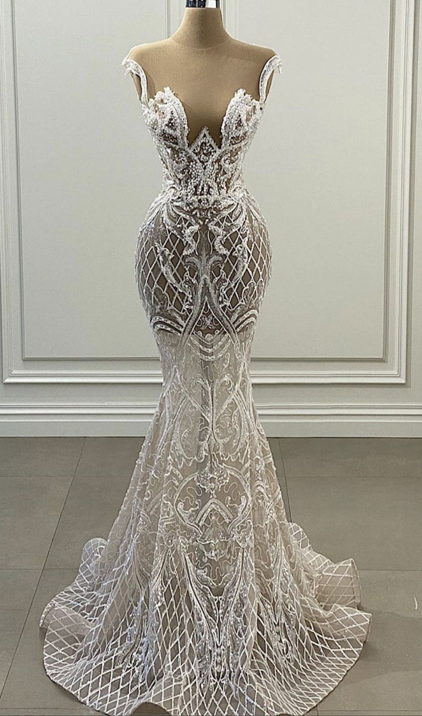 Elegant Mermaid Long Prom Dress Sexy Evening Dress  Y1931
