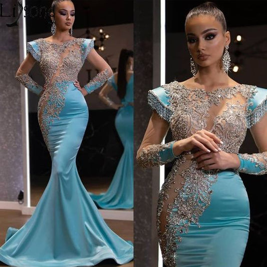 Luxury Beading Mermaid Prom Dresses     cg21743