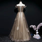 CUTE TULLE LONG A LINE PROM DRESS CUTE EVENING DRESS    cg21760