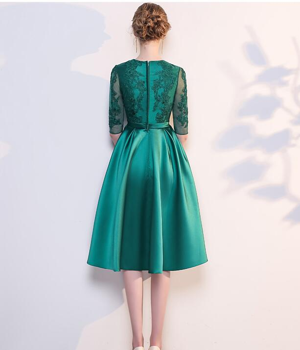 Green Short Party Dress Homecoming Dress    cg21790