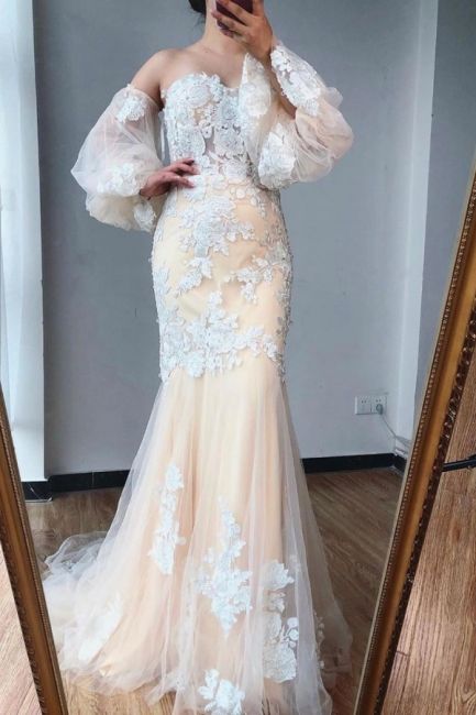 Evening dress long with sleeves | Gorgeous evening dresses with lace Long Prom Dresses, Evening Dresses   cg21944