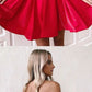 Simple sweetheart neck red short dress, red homecoming dress cg2231