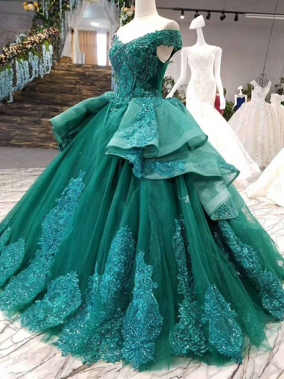 ball gown green Prom Dress , evening Prom Dress cg22392 – classygown