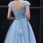 Cute Blue Homecoming Dress, Lovely Knee Length Party Dress cg2245