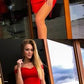 Red Off Shoulder Tight Sheath With Slit Homecoming Dresses cg2253